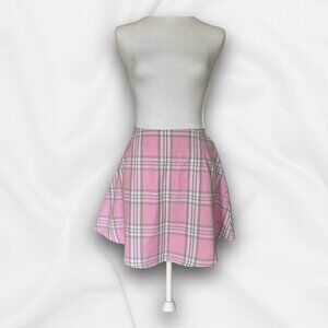 *NWT* Cute Pink Plaid Skirt - size 10  Barbiecore, Punkcore, Preppy, CuteGoth